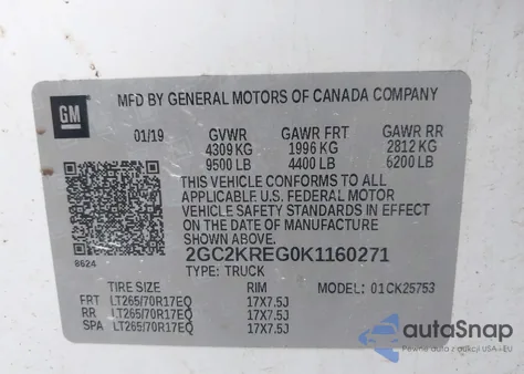 2019 Chevrolet Silverado Wt from USA, damaged, VIN 2GC2KREG0K1160271